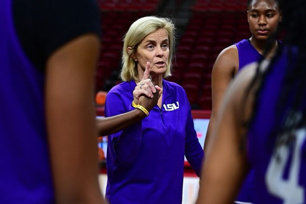Kim Mulkey, current head coach of LSU women's basketball.