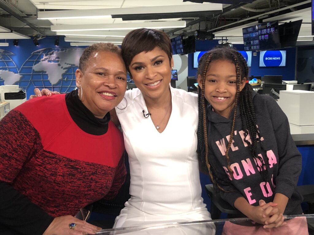 Jericka Duncan with her mom, Yvonne Duncan, and her daughter.