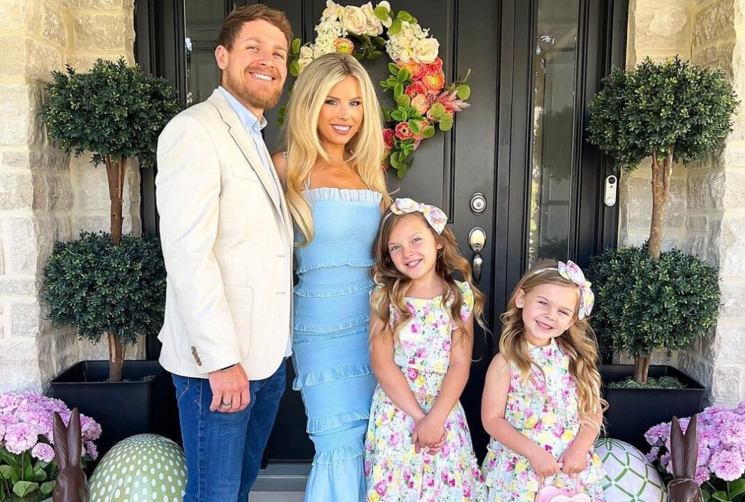 Macy Blackwell with her husband Cory Blackwell and their kids, Lux and Thea.