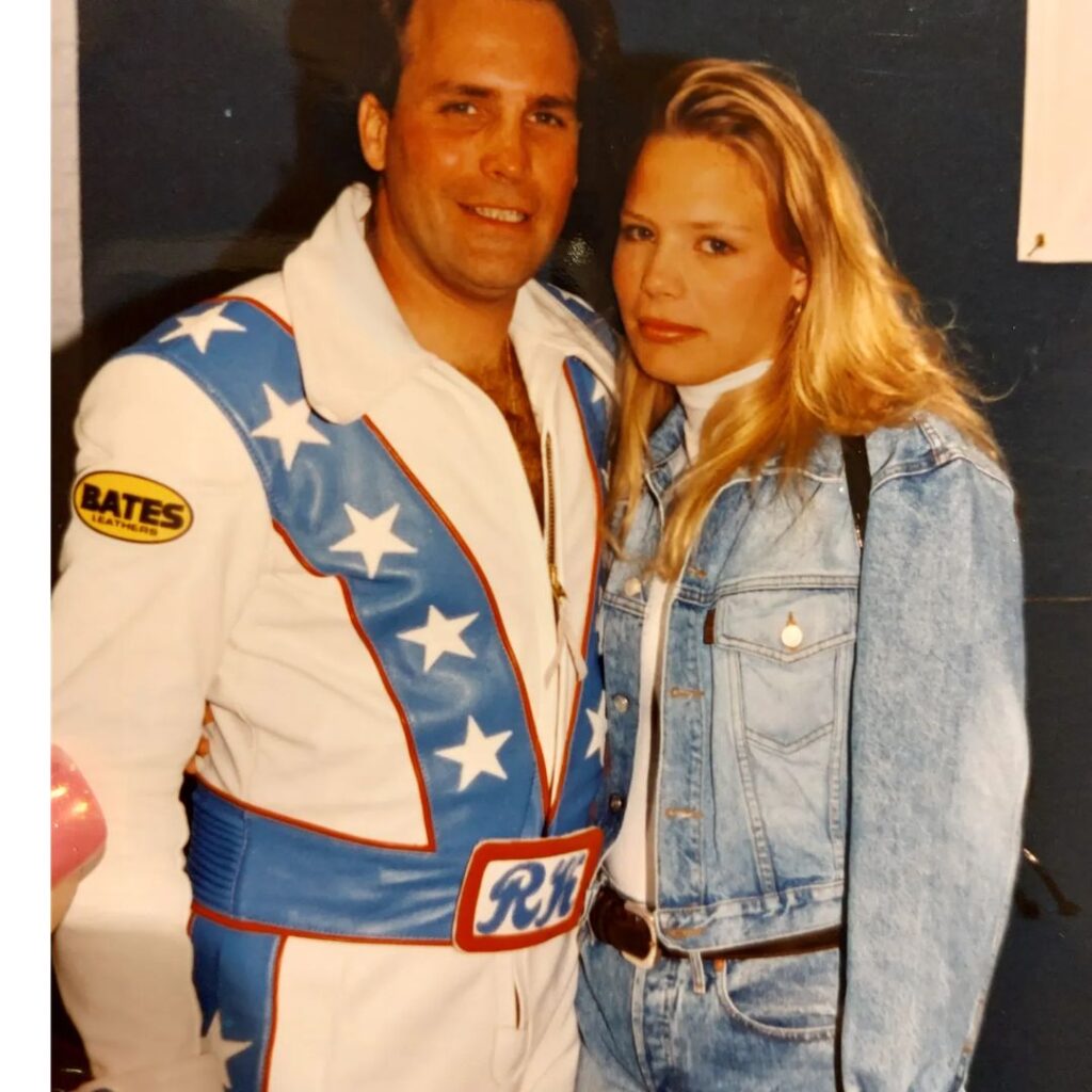 Karmen Knievel and her father, Robbie Knievel.